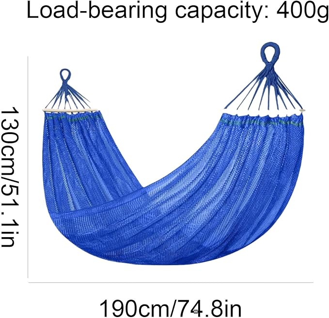 Portable Rayon Rope Hammock with Wooden Sticks On Both Sides for Outdoor Travel Portable Tree Hanging Installation Hammock Comfortable(Purple)