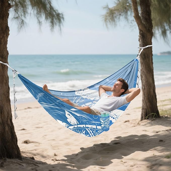 Summer Bluurtle Hammocks Tree Hammock for Patio Backyard Lounge Base