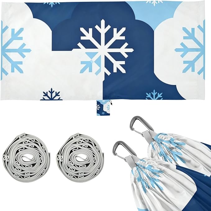 Snowflake Camping Hammocks with Hanging Rope Hammock for Outside Essentials