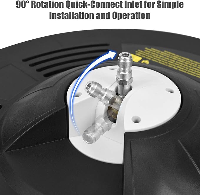 Goplus Pressure Washer Surface Cleaner, 16-INCH Power Washer Scrubber Attachment, Great for Cleaning Driveway Sidewalk with 1/4" Quick Connection, 3000PSI 1450RPM