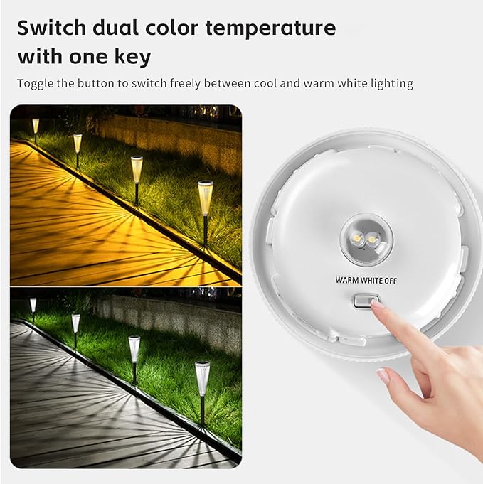 Hollow Solar Garden Lights Outdoor Landscape Courtyard Atmosphere Decorative Ground-Mounted Lawn Lights Solar Pathway Lights 2 Pack