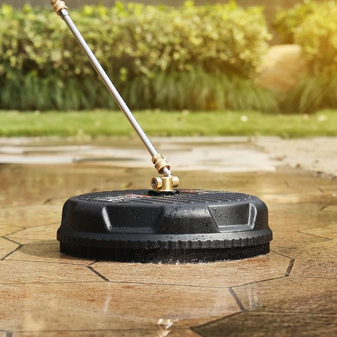 VEVOR 15 Inch Pressure Washer Surface Cleaner, 4000 PSI Universal Power Washer Accessory with 1/4 Inch Quick Connect, Heavy Duty Concrete Cleaner for Driveway, Patio, Floor and Sidewalk