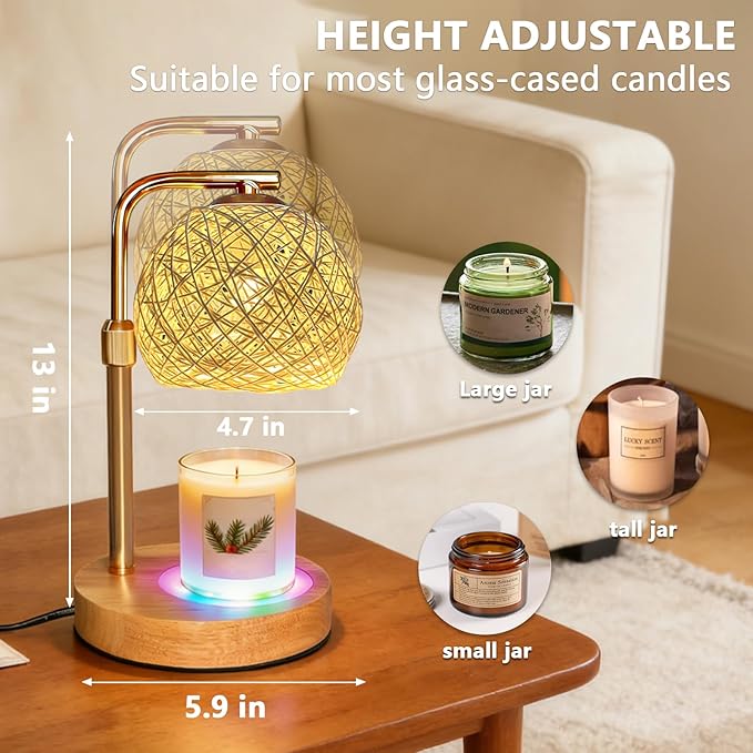 2-Pack Christmas Wax Warmer Lamp with Timer, Dimmable Flameless Candle Melting Lamp with Festive Design, No Smoke, Perfect Xmas Gifts for Mom Friends Family Holiday