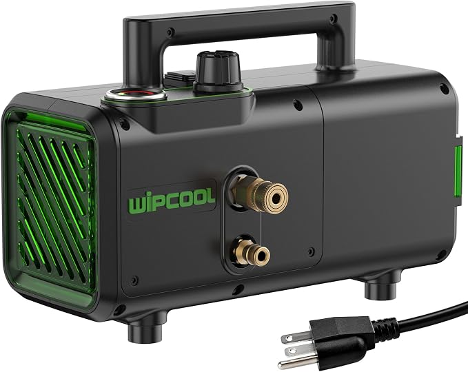 WIPCOOL C28T Crankshaft-Driven HVAC Coil Cleaning Machine, 72–406 PSI Adjustable, 3/4 HP Portable High Pressure Washer with Long Service Life