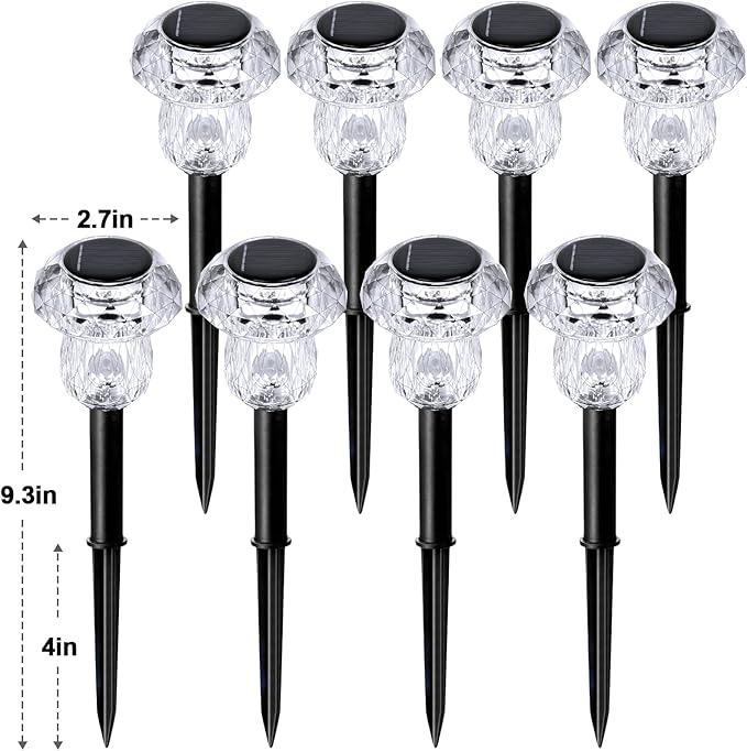 Solar Pathway Lights Outdoor 16 Pack Mushroom Garden Lights Waterproof Solar Powered Yard Lighting for Landscape, Driveway, Path, Walkway, Patio, Outside Garden Decorations, Color Changing