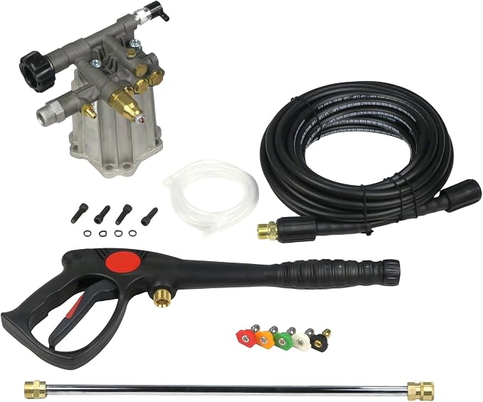 The ROP Shop 2800 psi, 3/4" Shaft, Horizontal Pressure Washer Water Pump & Deluxe Spray Kit