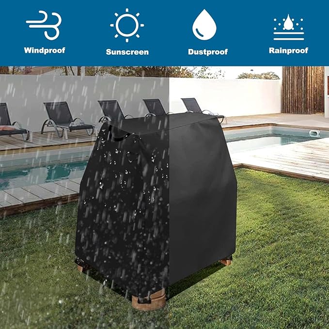 AKEfit Kids Water Table Cover Fits Rain Showers Splash Pond Water Table for Toddlers, Waterproof Dustproof Outdoor Toys Cover-Cover Only, Black