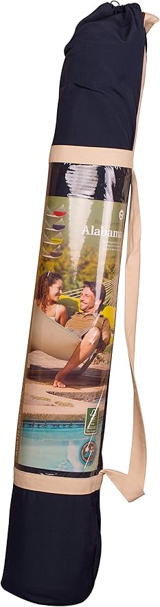 LA SIESTA Alabama Navy Blue - Quilted Spreader Bar Hammock Size King