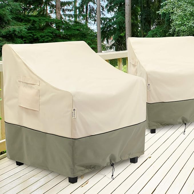 COSFLY Outdoor Furniture Patio Chair Covers Waterproof, Lounge Deep Seat Cover, Lawn Furnitures Covers Fits up to 31.5W x 33.5D x 36H inches(2 Pack)
