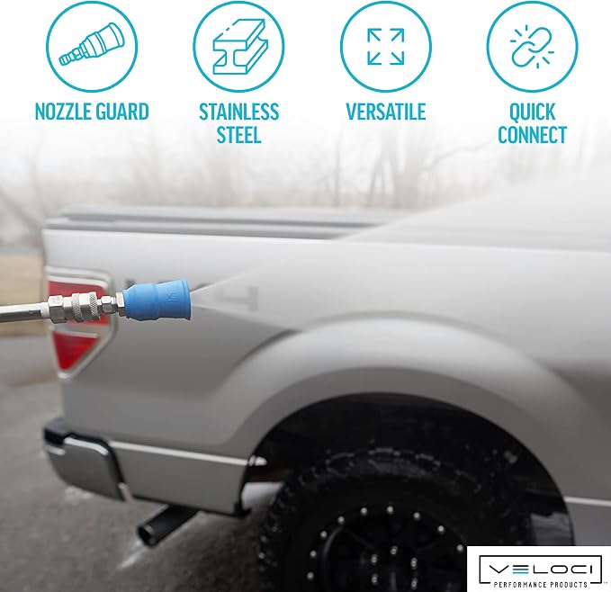 MTM Hydro Acqualine Pressure Washer Nozzle Guard Holder Tips Protector with 1/4” Quick Coupler Plug, 25 Degrees 3.0