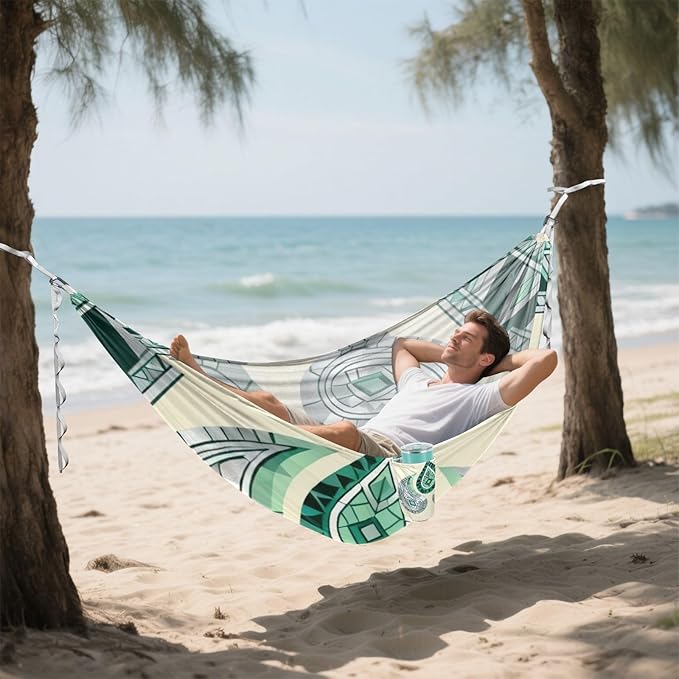 Geometric Paisley Hammocks for Camping with Portabl Carry Bag Portable Hammock Indoor Outdoor Patio