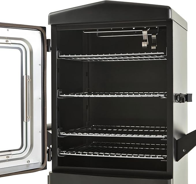 Large Vertical Propane Smoker Grill 4-Rack Outdoor Gas BBQ Smoker with Temperature Control, Heavy Duty Design & Weather-Resistant Cover for Meat, Fish, Ribs