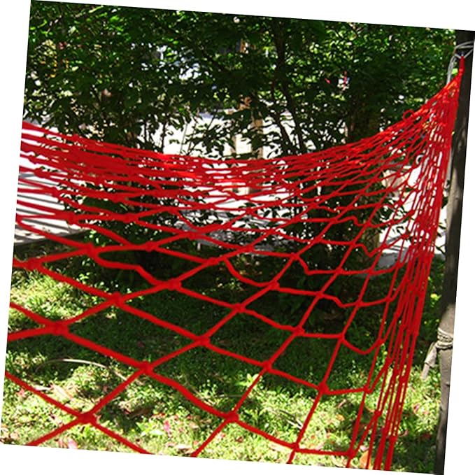 Nylon Camping Hammock Mosquito Net Portable Swing Bed for Outdoor Leisure Hiking Hunting Red