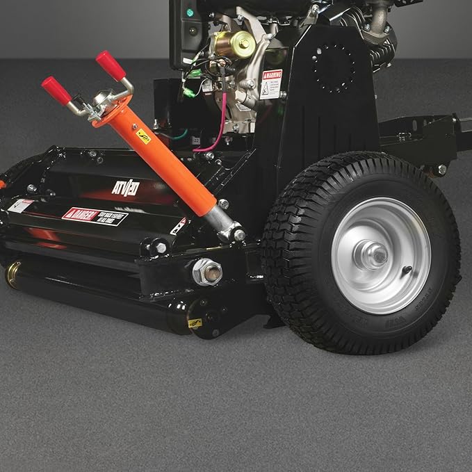 MechMaxx 48 inch Working Width Tow-Behind ATV Offset Flail Mower, ZONSEN 459cc 15HP Electric Start Gasoline Engine, 0.4in-2.5in Cutting Height,28pcs Hammers,Model ATV120