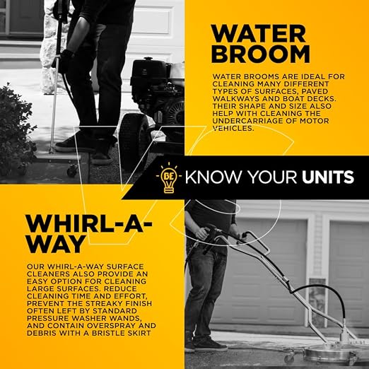 BE Power Equipment 14" Whirl-A-Way Commercial Pressure Washer Surface Cleaner
