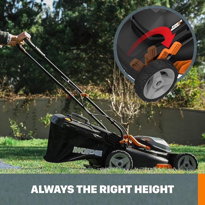 Worx WG743 40V Power Share 4.0Ah 17" Cordless Lawn Mower (Batteries & Charger Included) & 20V Turbine Cordless Two-Speed Leaf Blower Power Share - WG547 (Battery & Charger Included)