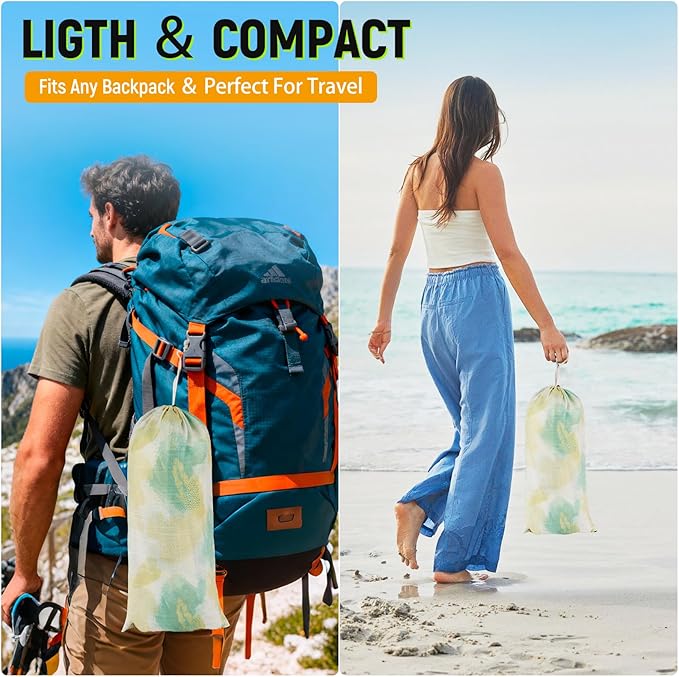 Portable Hammock, Bohemian Hammock,2person Hammock,for Suitable,Patio,Beach,Backyard,Garden,（Cyan 79 * 59