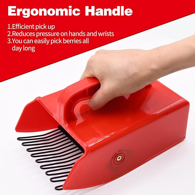 1/2/4 Pack Berry Picker, with Metallic Comb and Ergonomic Handle for Easier Berry Picking