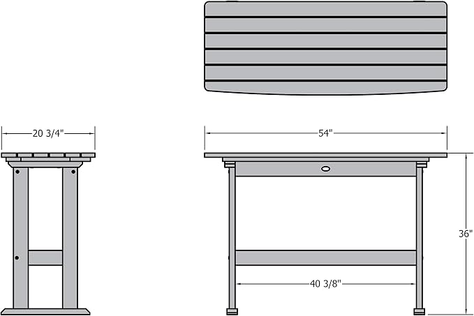 highwood Lehigh Counter Height Balcony Table, Whitewash