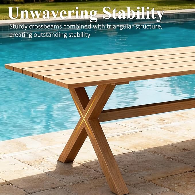 LayinSun 5 Pieces Outdoor Patio Dining Set, Aluminium Rectangular Dining Table and Wicker Rattan Chairs Set for Outside Backyard, Poolside