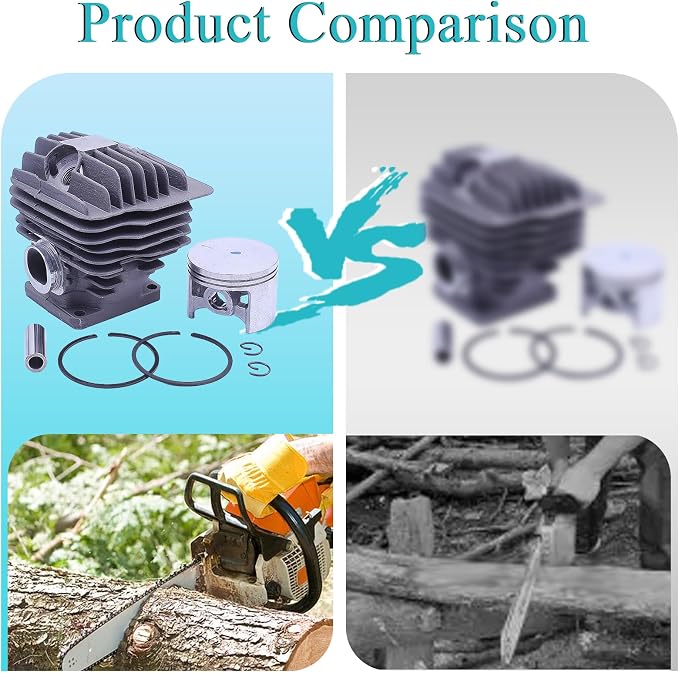 46mm Cylinder Piston Kit for Stihl 029 039 MS290 MS390 Chainsaw Parts with Piston Pin Rings Circlips Replace 1127 020 1210