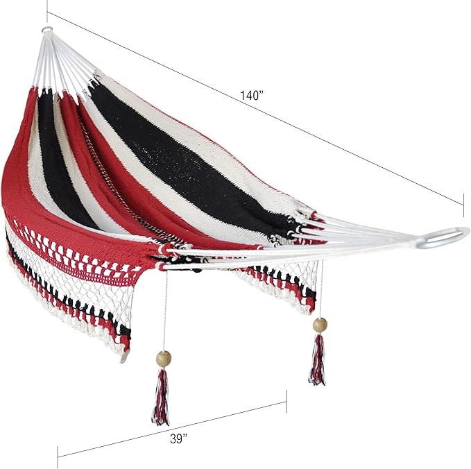 Portable Hammock Hammock for Two People, Outdoor Hammock Without Stand, Perfect for Outdoor, Indoor, Camping, Patio, Porch Includes a Woven Bag for Easy Storage and Transportation