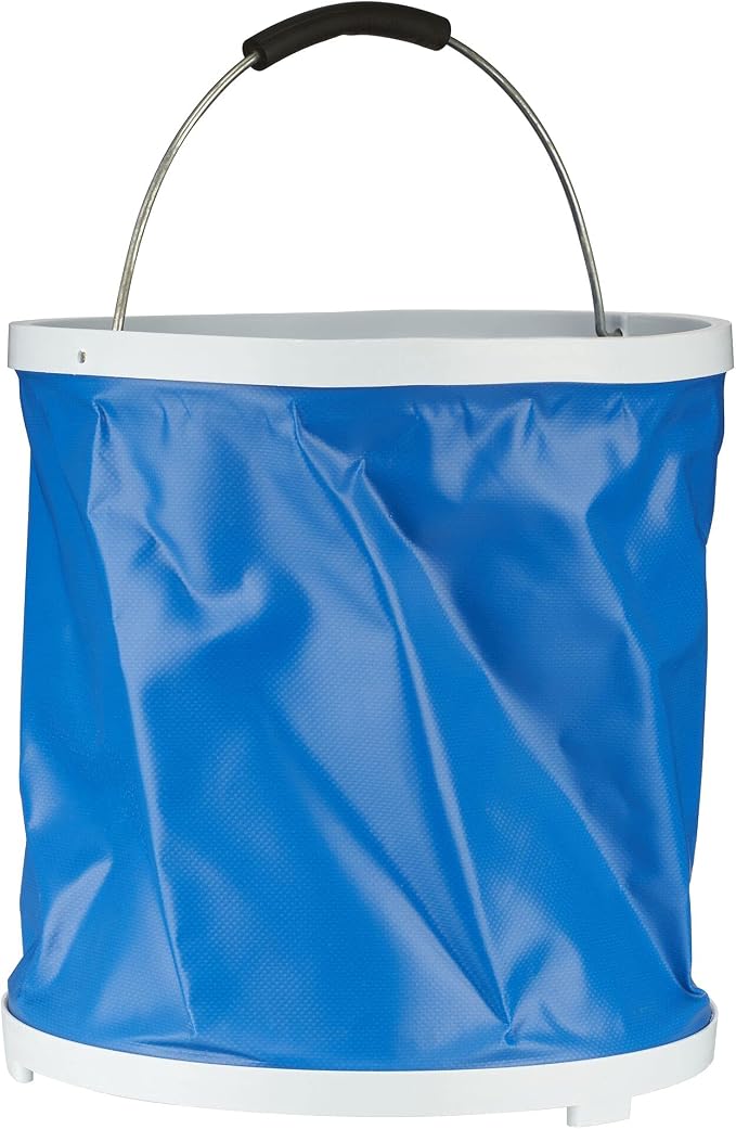 Black+Decker BZOB1-XJ Folding Bucket (Fits Battery Pressure Washer BCPC18D1 and BCPC18B, Water Removal Without Water Connection, Foldable Water Bucket for Garden, Outdoor, Camping), Blue/White