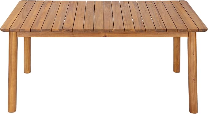 Christopher Knight Home Sky Acacia Wood Dining Table Set for 6, 7 Piece Patio Extendable Dining Table and Dining Chairs Set of 6 with Cushions & Rope Accents, Patio Furniture Set, Teak+Beige+Black