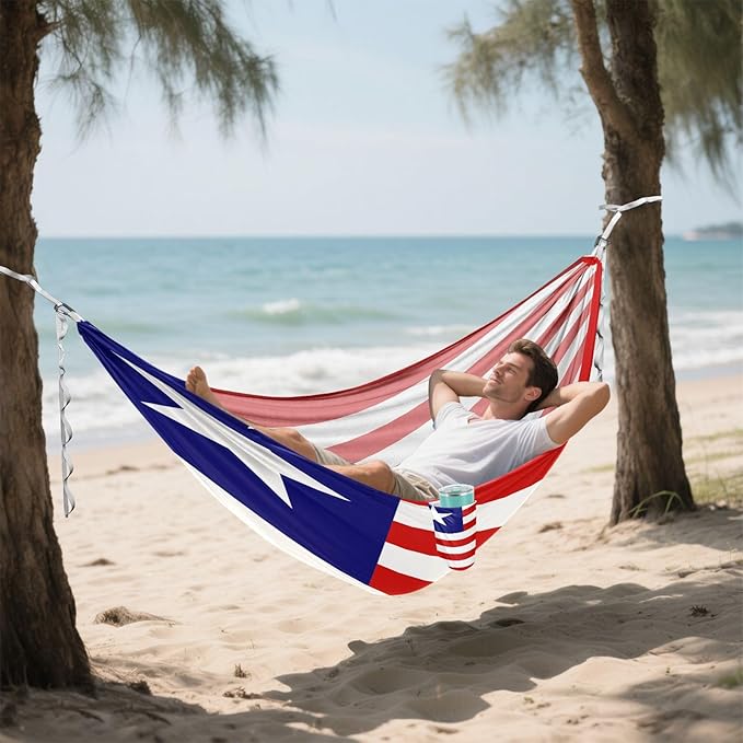 National Flag of Liberia Hammocks with Portabl Carry Bag Backyard Hammock for Indoor Outdoor Patio