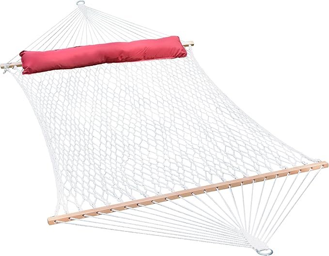 Algoma Net 13' Cotton Rope Hammock w/Pillow