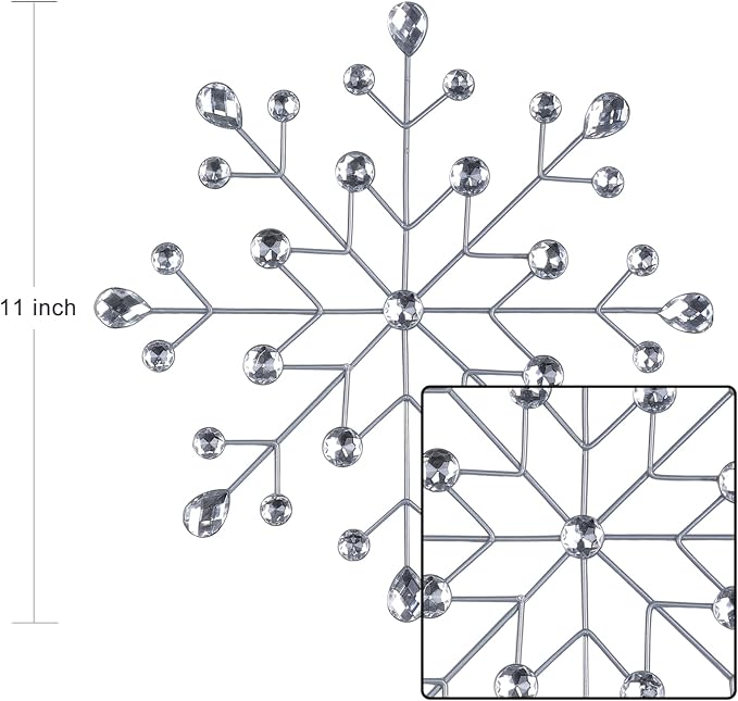 hogardeck Christmas Decorations Indoor, Metal Snowflakes for Winter Wall Decor, Xmas Wall Art Decor for Bathroom, Living Room, Porch, Garden, Yard