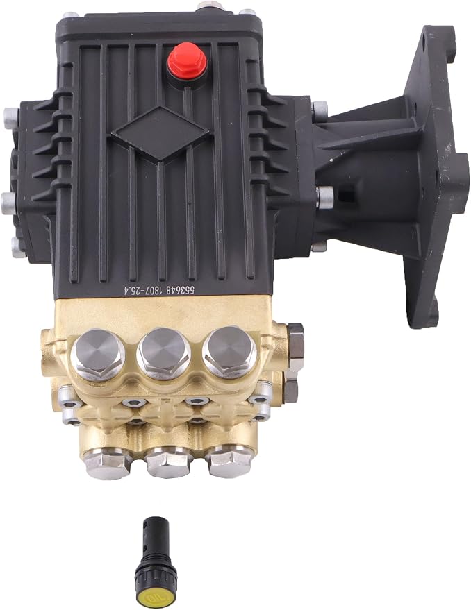 Pressure Washer Direct Drive Triplex Plunger Pump EZ4040G EZ4040 RRV4G40 Forged Brass Head 3400 RPM 4000 PSI 4.0 GPM 1" Hollow