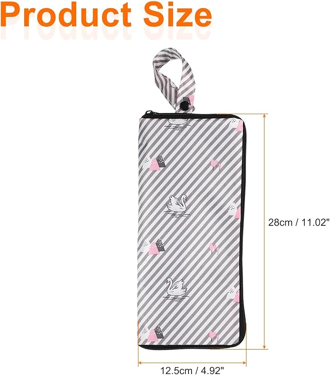 HARFINGTON 2pcs Wet Umbrellas Bag 4.9" x 11" Superfine Fiber Strong Water Absorption Umbrella Case Cover Portable Waterproof Case for Storage Travel Home Outdoor, Gray