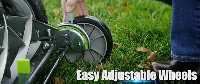 Earthwise 2001-20EW 20-Inch 5-Blade Push Reel Lawn Mower, Grey