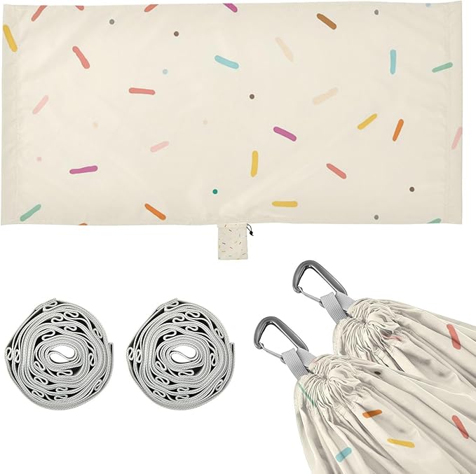 A Simplepastel Illustration of Small Sprinkles Scattered 330lb Capacity Hammocks for Camping with Portabl Carry Bag Indoor Hammock for Outside Patio Backyard Poolside hamacas para adultos 2