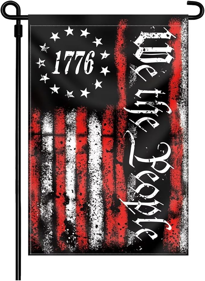 We The People 1776 Flag Double Sided 12x18in Outdoor Betsy Ross 13 Star American Constitution Flags for Yard Lawn Home Garden Decor Flag
