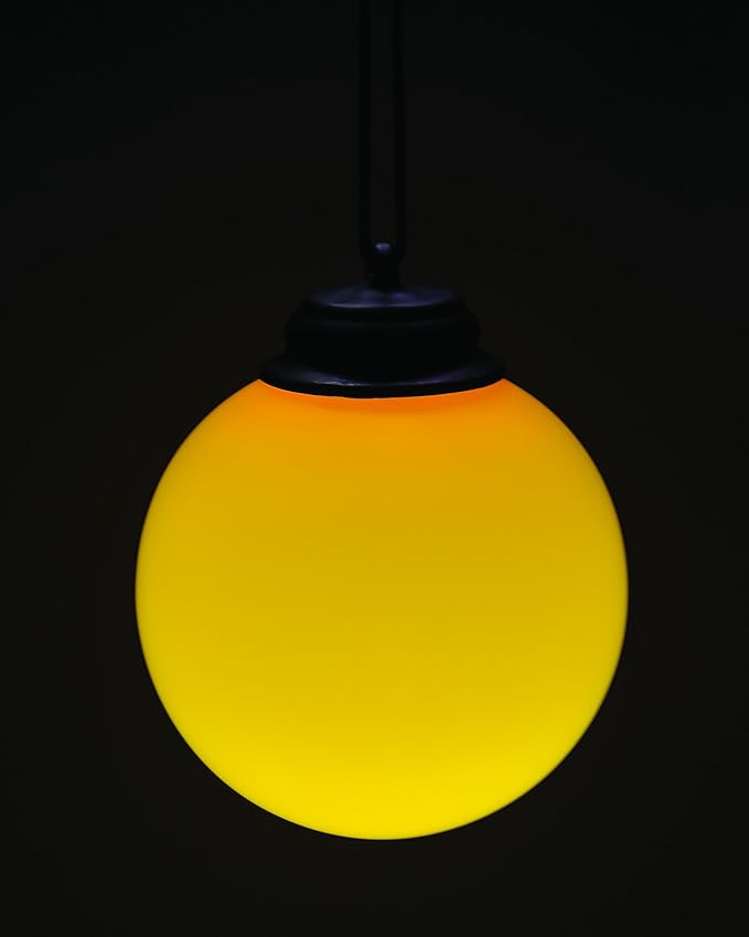 Xodus Innovations WP420 Battery Powered Summer Patio 5" Globe Light with Automatic On and Off, Yellow