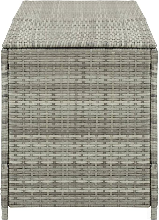 BaraSh Patio Storage Box Deck Storage Box Outdoor Storage Cabinet Waterproof Storage Containers Storage Outdoor Poly Rattan 78.7"x19.6"x23.6" Gray
