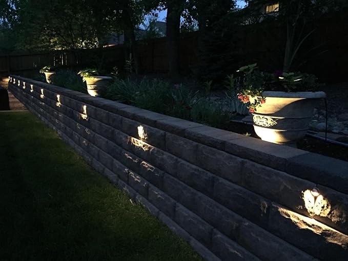 FVTLED Pack of 10 Low Voltage LED Deck Light Kit Φ1.38 Waterproof Outdoor Step Stairs Garden Yard Patio Landscape Decor Lights Warm White Lamp