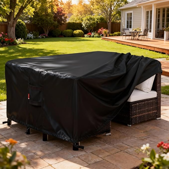 SheeChung Patio Furniture Covers Square 54" Lx54 Wx28 H,Outdoor Furniture Covers Waterproof,Outdoor Table and Chairs Cover,Anti-UV,Patio Covers for Outside Sectional Sofa Set