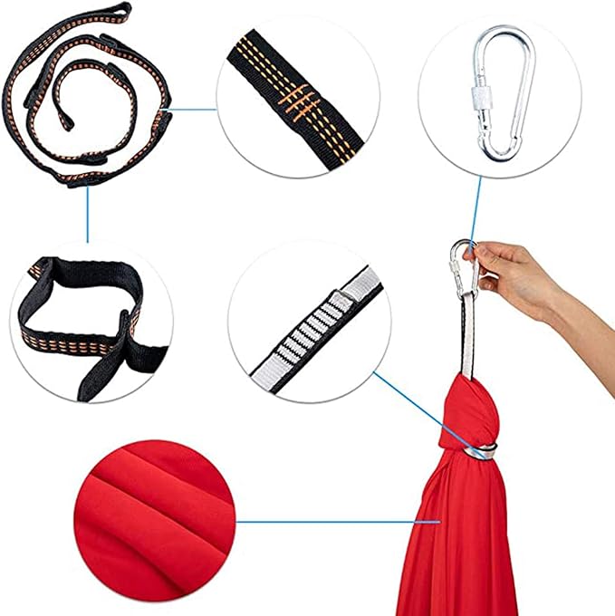 Kids Outdoor Indoor Sensory Swing Therapy Cuddle Hammock for Autism ADHD ADD Up to 440lbs Child Elastic Parcel Steady Seat Swing (Color : Red, Size : 150 x 280 cm)