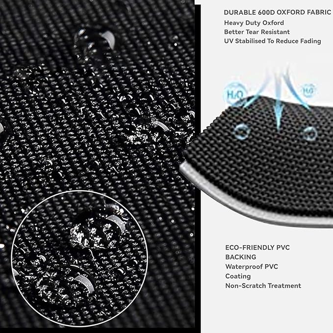 Patio Coffee Table Cover Black Heavy Duty Waterproof Cover 42" L x 24" W x 18" H for Rectangular Coffee Table