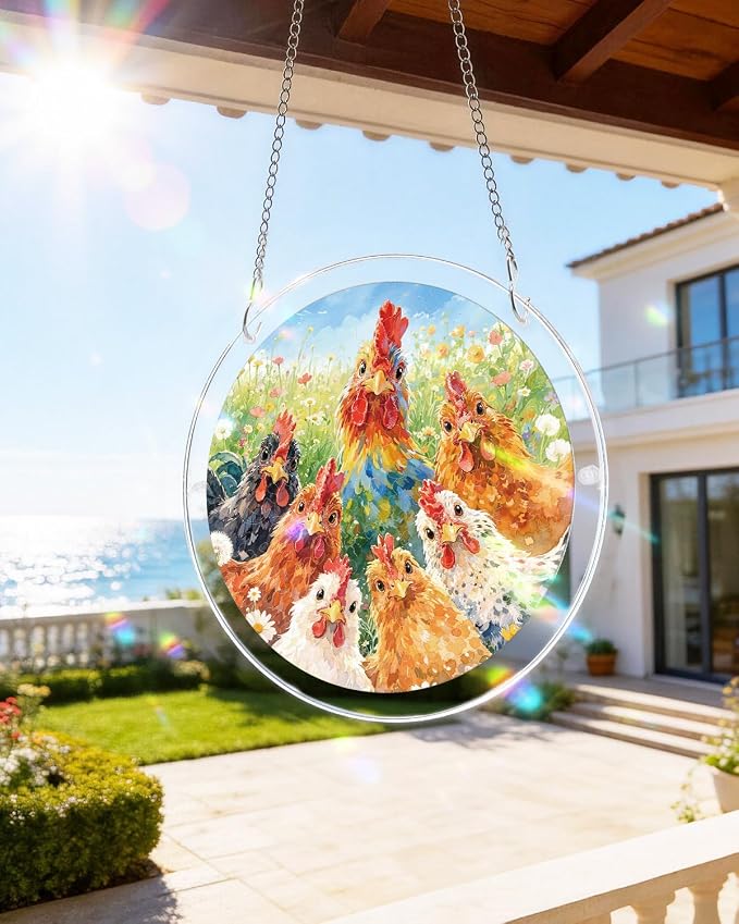 Acrylic Puzzle Suncatcher 83 Pieces, Morning in Bloom Sun Catchers Puzzle, DIY SunCatchers Puzzles Window Hanging, Home & Garden Decor, Gifts for Family and Friends, 7.4 in