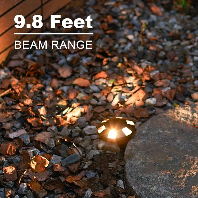 GOODSMANN Landscape Lighting 8PK Low Voltage Well Lights 6 Watt LED 120 Lumen 12V AC In-Ground Lights 3000K Warm White with Cable Connectors