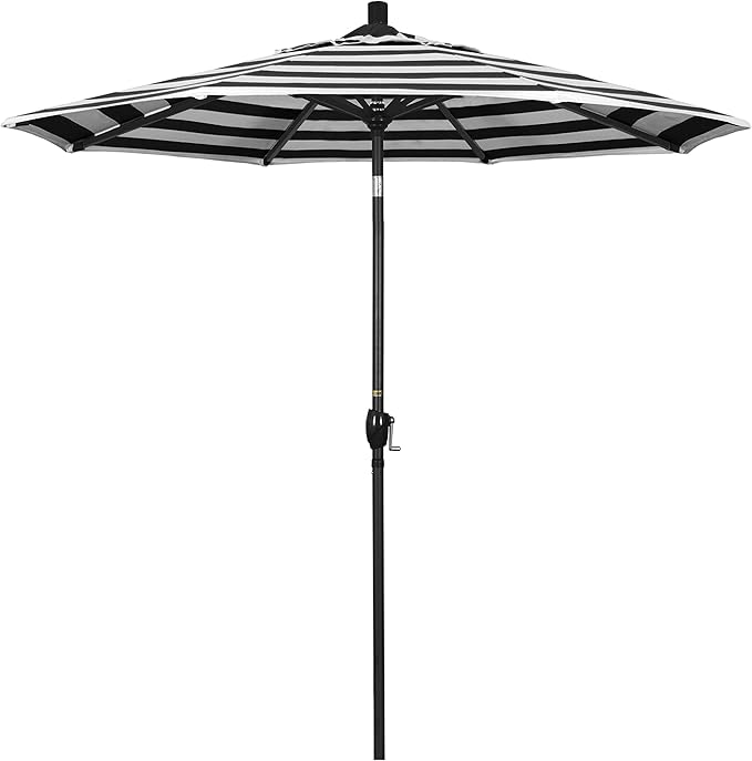 California Umbrella 7.5' Round Aluminum Market Umbrella, Crank Lift