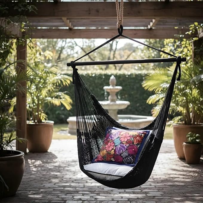 Sitting Hammock (Black, Cotton)
