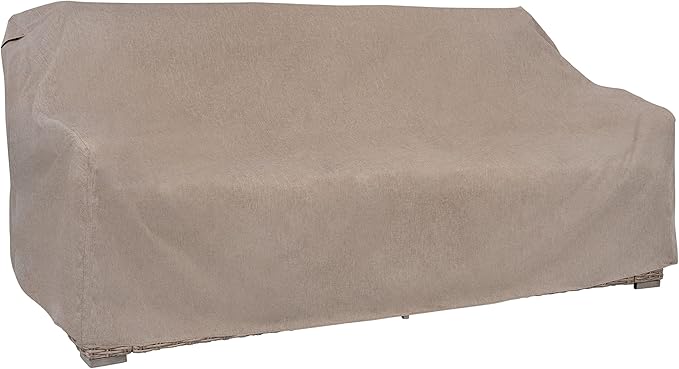 Modern Leisure Garrison Patio Loveseat Cover - Weather-Resistant Fabric - Outdoor Furniture Protection Perfect for Patio, Deck, and Porch - 82.5"L x 38"W x 38.25"H - Sandstone