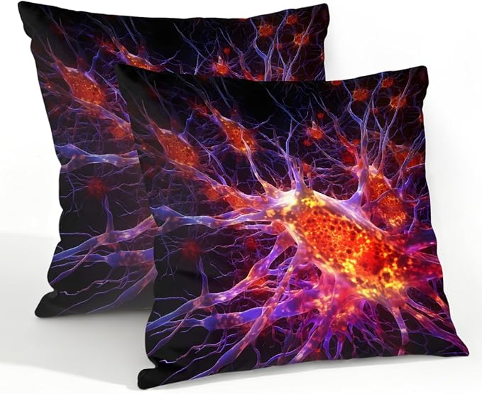 22x22 Inch Outdoor Pillow Covers Set of 2 Waterproof Throw Pillow Covers Decorative Couch Cushion Covers Magic Cells Square Pillowcases Protectors for Patio Garden Sofa