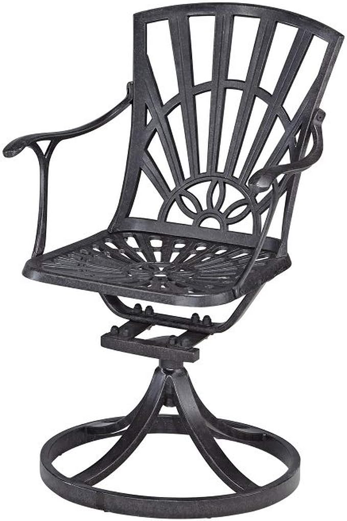 Homestyles 6660-3258C 5 Piece Outdoor Dining Set, 48" Table, Charcoal