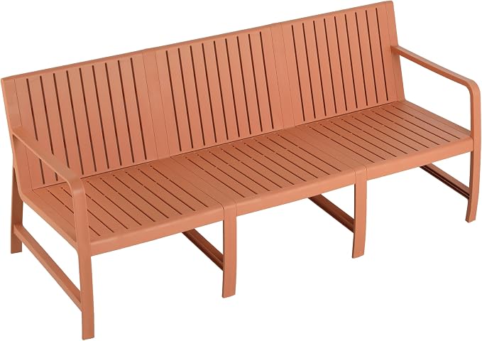 KEIKI 1 PC Outdoor Indoor 3-Seater Sofa PP Furniture Set Easy Assembly for Patio